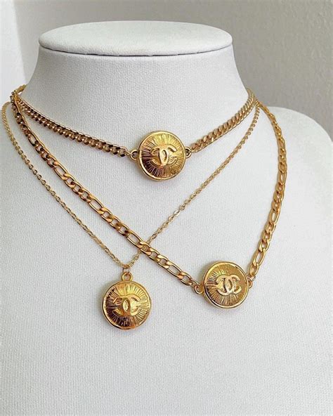 chanel reworked necklace|chanel necklace set.